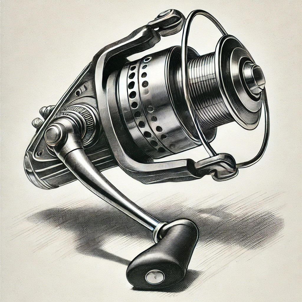 Fishing reel Pencil drawing